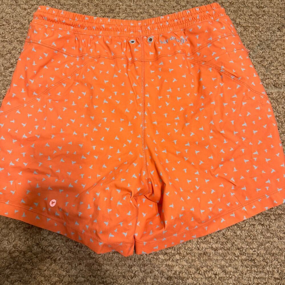 Birddogs | Summer Beach Orange/Blue Bird Print Lined Swimtrunks 5.5” Inseam - Picture 3 of 7